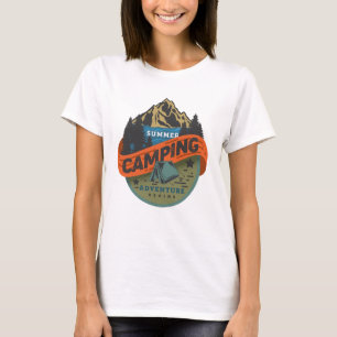 Sommar Camping Äventyr Begins T Shirt