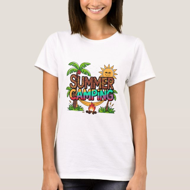 Sommar Camping Leopardtryck Strandhängmatta  T Shirt (Framsida)