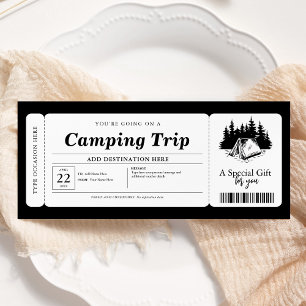 Sommar Camping Resa-kupongcertifikat Inbjudningar
