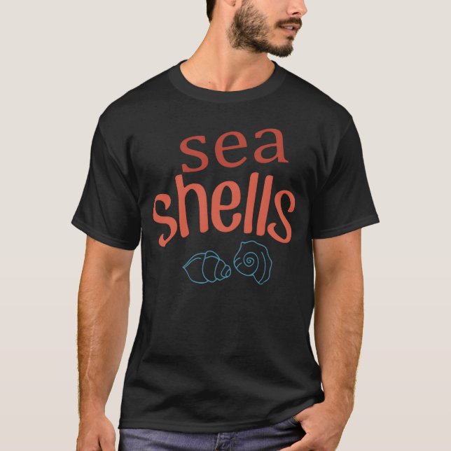 Sommar citat med snäckskalsdesign pojke t shirt (Framsida)