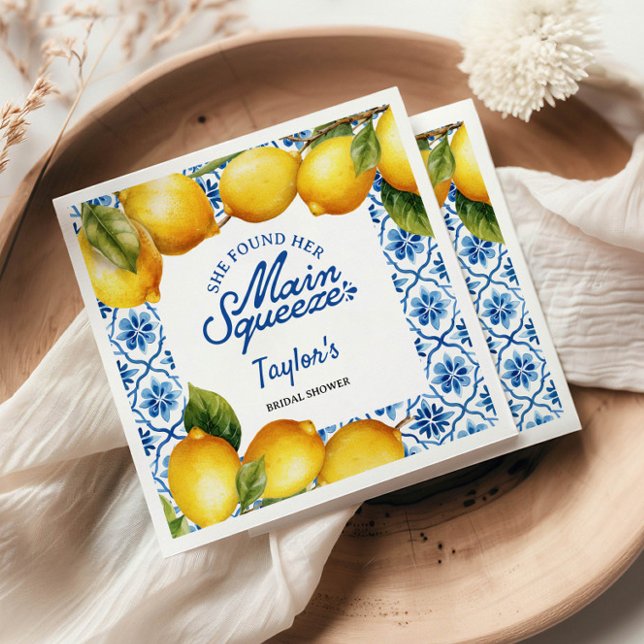 Sommar Citron Bröllopsdusch Pappersservett (Skapare uppladdad)
