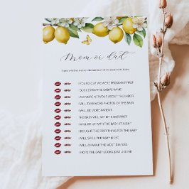 Sommar Citron Citrus Mamma Eller Pappa Baby Shower
