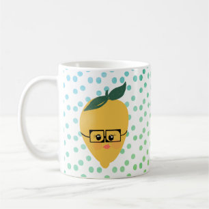 Sommar Citron Citrus Prickar Tecknad Kaffemugge Kaffemugg