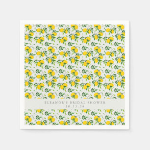 Sommar Citron Frukt Mönster Anpassad Bröllopsdusch Pappersservett