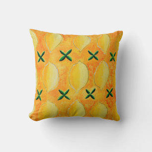 Sommar Citrus Citroner Kudde