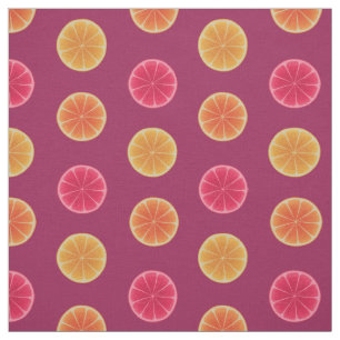 Sommar Citrus Fruit Segce Tropical Söt Mönster Tyg