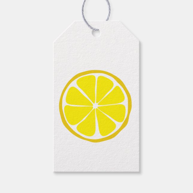 Sommar Citrus Lemon Gift-Märkre Presentetikett (Framsidan)