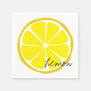 Sommar Citrus Lemon Pappersservett