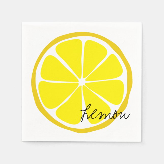 Sommar Citrus Lemon Pappersservett (Framsidan)