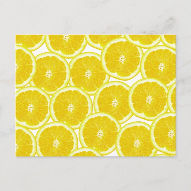 Sommar Citrus Lemon Slices Vykort (Framsida)