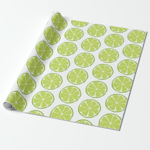 Sommar Citrus Lime Wrapping Papper Presentpapper