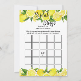 Sommar Citrus Möhippa Bingo Party Game Inbjudningar