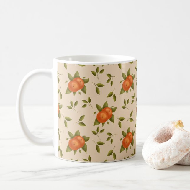Sommar Citrus Orange Botanisk  Kaffemugg (Med munk)