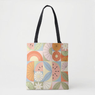 Sommar Citrus Watermelon: Abstrakt Geometric Patte Tygkasse