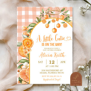 Sommar Citrusfrukter Baby Shower Inbjudan