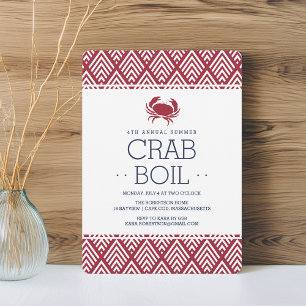 Sommar Crab Boil Party Inbjudningar