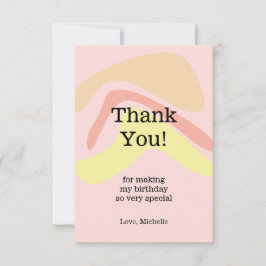 Sommar Cream Rosa Cute Personlig Tack Kort