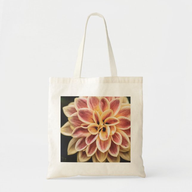 Sommar Dahlia Blomma (Blommig Konst) Tygkasse (Framsidan)