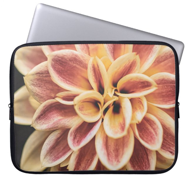 Sommar Dahlia Blomma (Blomsterkonst) Laptop Fodral (Framsidan)