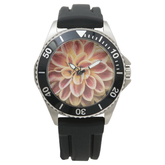 Sommar Dahlia Flower (Blommigt Art) Armbandsur (Framsida)