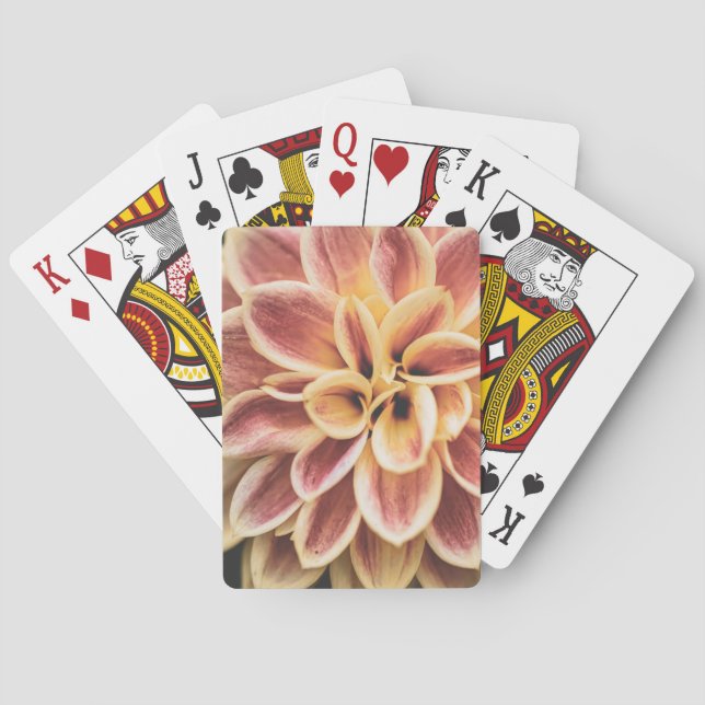 Sommar Dahlia Flower (Blommigt Art) Casinokort (Baksidan)