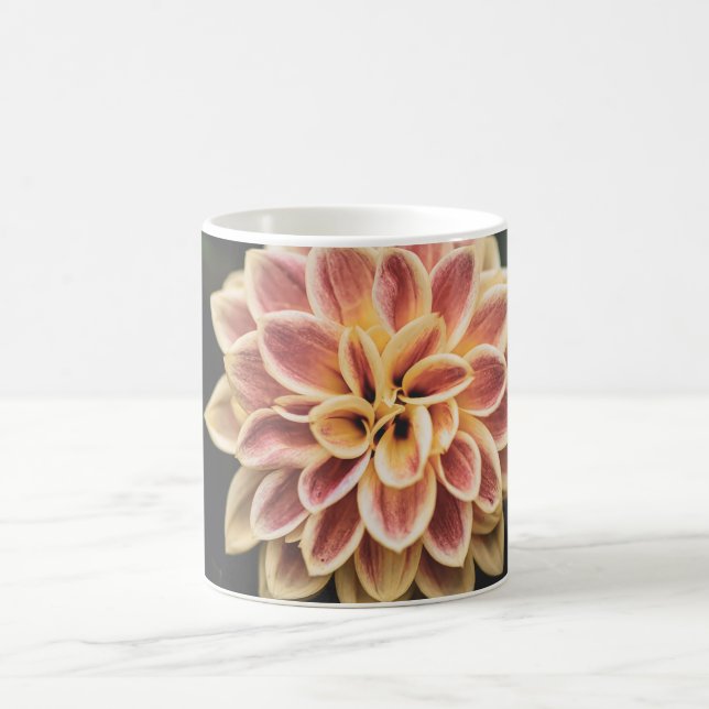 Sommar Dahlia Flower (Blommigt Art) Kaffemugg (Center)