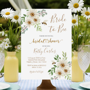 Sommar Daisy Bride to Bee Inbjudningskort för möhi