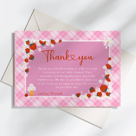Sommar Daisy Flower Berry Sweet Baby Shower Tack Kort