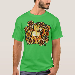 Sommar Daisy Orange Cat T Shirt