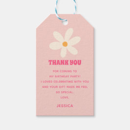 Sommar Daisy Rosa Barns födelsedag Party Tack Presentetikett