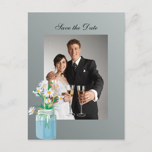 Sommar Daisy Spara datum vykort (Framsida)