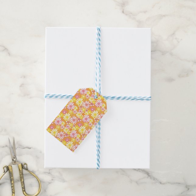 Sommar Daisys Gift-Märkre Presentetikett (Med Snöre)