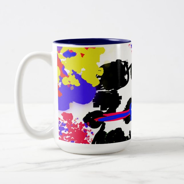 Sommar Dalformation 4t july Två-Tonad Mugg (Vänster)