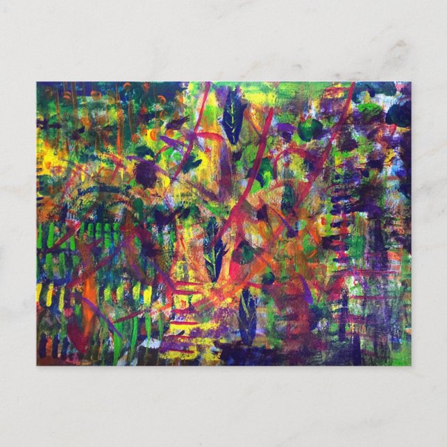 "Sommar dans" Akrylkonst Postkort Vykort (Framsida)