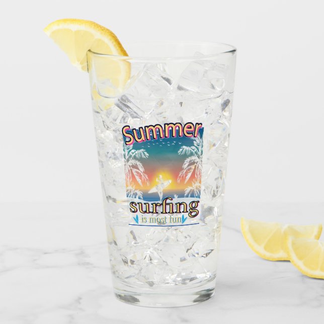 Sommar - det är mest Roligt att surfa Glaskopp (Framsida Ice)