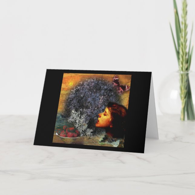 Sommar Digital Collage by A E Ivey Note Cards Kort (Framsida)