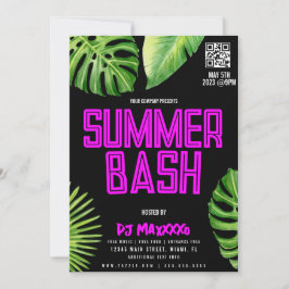 Sommar DJ-event Beach Party Bar Club Flyer Inbjudningar