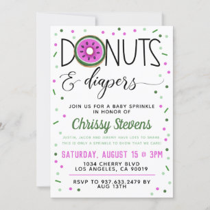 Sommar Donut Baby Sprinkle Shower-inbjudan Inbjudningar