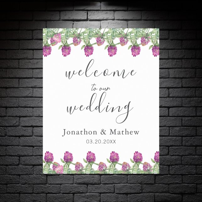 Sommar Dschungel Akvarell Blommig Bröllops Välkoms Poster (Summer Jungle Watercolour Floral Wedding Supplies)