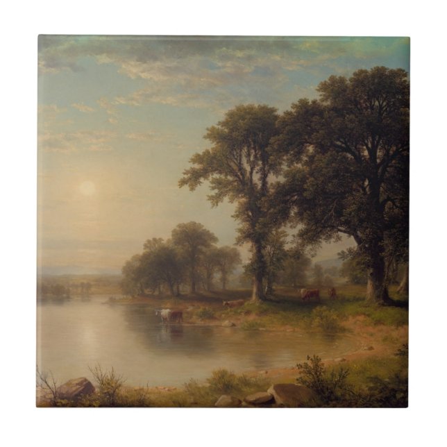 Sommar eftermiddag (1865) - Keramiska plattor Kakelplatta (Framsidan)