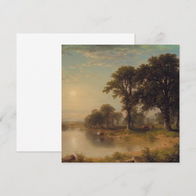 Sommar eftermiddag (1865) - platt kort (Fram/baksida)