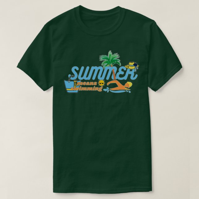 Sommar-Elak simning 6 T Shirt (Design framsida)