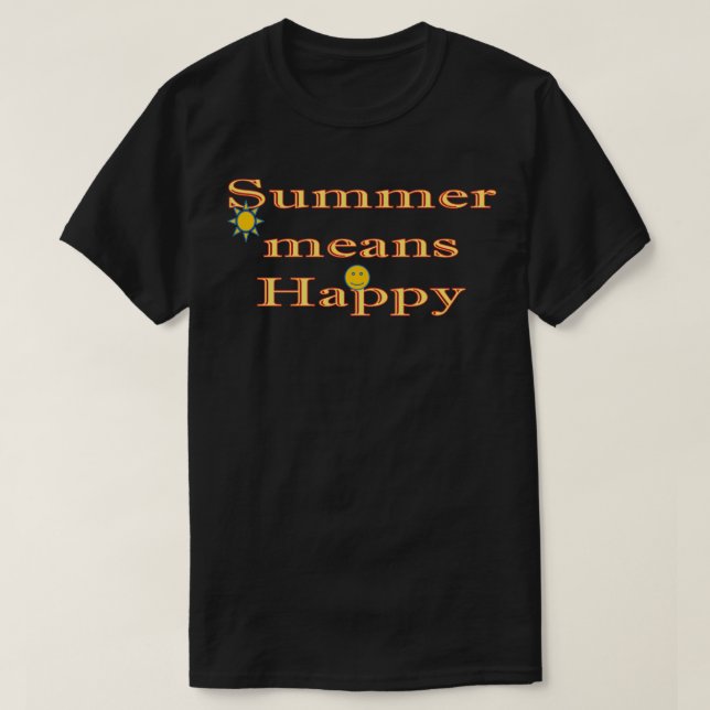 Sommar Elaken Lycklig T Shirt (Design framsida)
