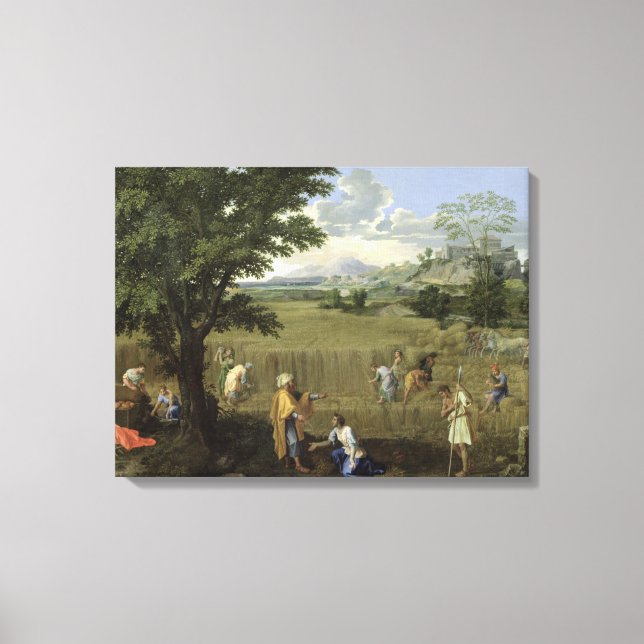 Sommar, eller Ruth och Boaz, 1660-64 Canvastryck (Framsida)