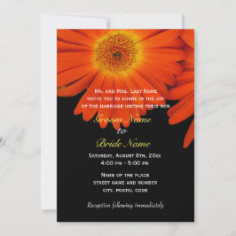 Sommar, fall daisy blommor bröllopsinbjudningar inbjudningar