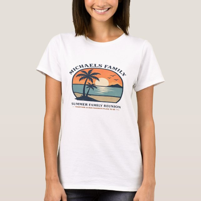 SOMMAR FAMILJ T-Shirt (Framsida)