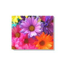 Sommar Färg Daisy Stretched Kanvastryck