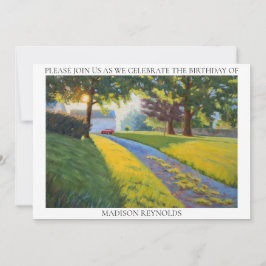 Sommar Farm Scene i Bright Sunlight Birthday