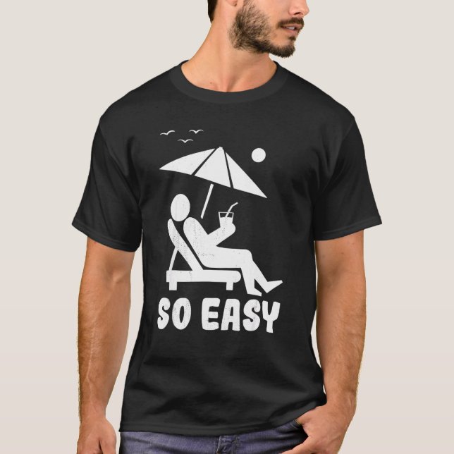 Sommar Figur - slappna av - sommarspänningsfack T Shirt (Framsida)