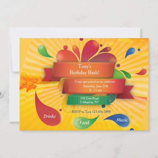 Sommar Firande Inbjudningar (Framsida)